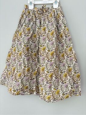 Pink Chicken Cream Floral Cotton Skirt, Size 10, Great condition!